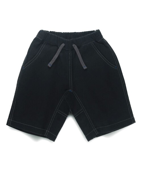 BRANSHES（ブランシェス）の「【爽パン / 綿100％】パナマ織りカラーハーフパンツ（その他パンツ・キッズ・ブラック/ネイビー/チャコールグレー/グリーン/イエロー/オレンジ/ブルー・90/100/110/120/80/130/140/150/160）」の2枚目の写真