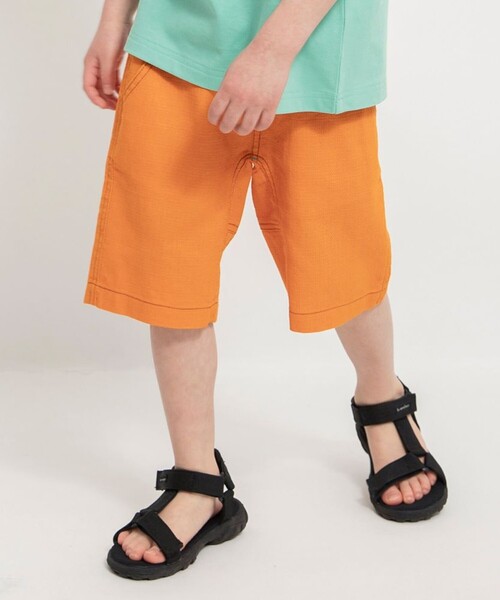 BRANSHES（ブランシェス）の「【爽パン / 綿100％】パナマ織りカラーハーフパンツ（その他パンツ・キッズ・ブラック/ネイビー/チャコールグレー/グリーン/イエロー/オレンジ/ブルー・90/100/110/120/80/130/140/150/160）」の8枚目の写真