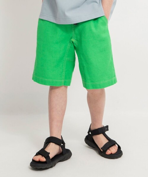 BRANSHES（ブランシェス）の「【爽パン / 綿100％】パナマ織りカラーハーフパンツ（その他パンツ・キッズ・ブラック/ネイビー/チャコールグレー/グリーン/イエロー/オレンジ/ブルー・90/100/110/120/80/130/140/150/160）」の11枚目の写真