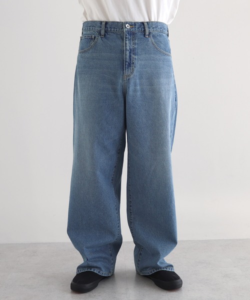 ANME（アンメ）の「【新色追加】ルーズデニムストレートワイドパンツ（デニムパンツ・レディース・ブルー/オフホワイト/ブラック/インディゴブルー/ブラウン・L/M/XXL/XL）」の9枚目の写真