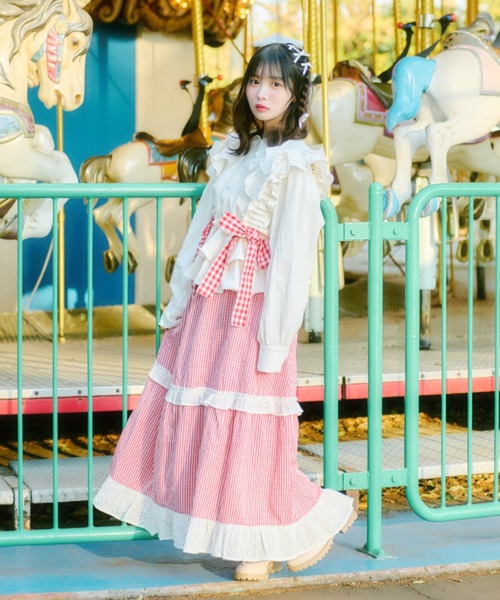 kutir(クティール)の「【クティールとレトロ】切り替えチェックティアードスカート(スカート・レディース・レッド系その他/ブラウン/グリーン/ブルー・LARGE/SMALL/MEDIUM)」の19枚目の写真