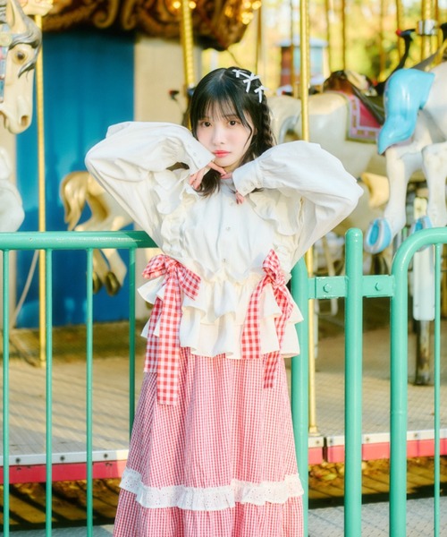 kutir(クティール)の「【クティールとレトロ】切り替えチェックティアードスカート(スカート・レディース・レッド系その他/ブラウン/グリーン/ブルー・LARGE/SMALL/MEDIUM)」の21枚目の写真