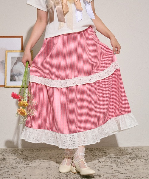 kutir(クティール)の「【クティールとレトロ】切り替えチェックティアードスカート(スカート・レディース・レッド系その他/ブラウン/グリーン/ブルー・LARGE/SMALL/MEDIUM)」の10枚目の写真