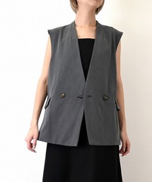 スタイルブロック STYLEBLOCK ダブルクロスジレ （ベージュ） スタイルブロック STYLEBLOCK ダブルクロスジレ （ベージュ
