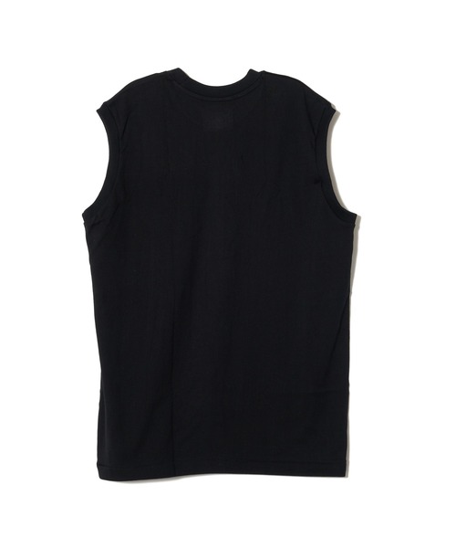 JUGLANS(ユグランス)の「【Hanes/ヘインズ】HM3-B202 ”KURO” SLEEVE LESS T-SHIRTS/ KURO ノースリーブTシャツ(Tシャツ/カットソー・メンズ・ブラック・S/M/L/XL)」の2枚目の写真