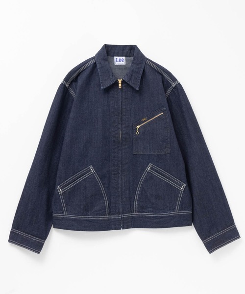 Lee(リー)の「Lee(R)【 DUNGAREES / ダンガリーズ 】デニムジップアップブルゾン(デニムジャケット・メンズ・ライトインディゴブルー/ブルー系その他/ワンウォッシュ・S/M/L/XL)」の3枚目の写真