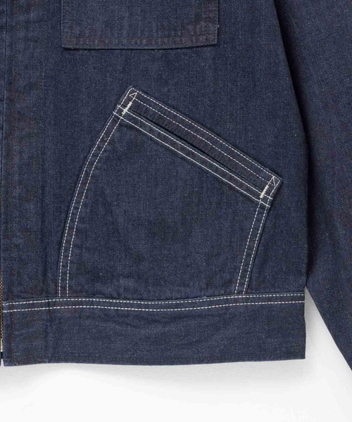 Lee(リー)の「Lee(R)【 DUNGAREES / ダンガリーズ 】デニムジップアップブルゾン(デニムジャケット・メンズ・ライトインディゴブルー/ブルー系その他/ワンウォッシュ・S/M/L/XL)」の13枚目の写真