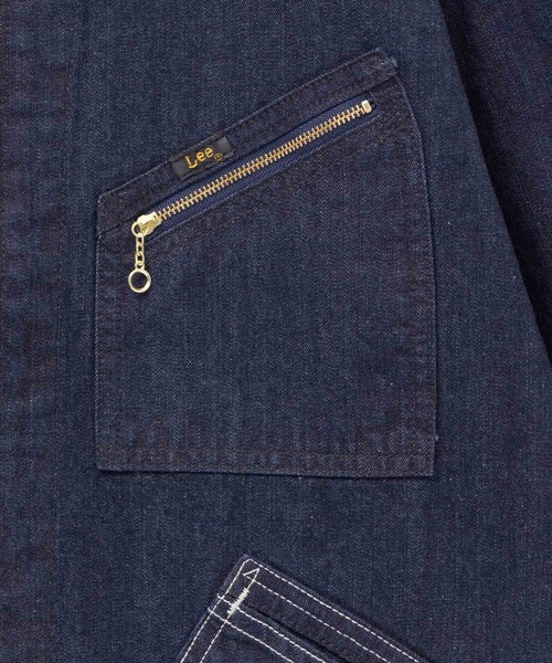 Lee(リー)の「Lee(R)【 DUNGAREES / ダンガリーズ 】デニムジップアップブルゾン(デニムジャケット・メンズ・ライトインディゴブルー/ブルー系その他/ワンウォッシュ・S/M/L/XL)」の15枚目の写真