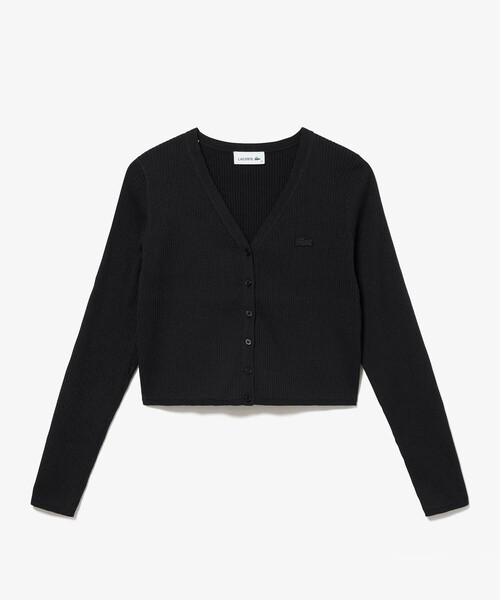 LACOSTE(ラコステ)の「UVカット クールマックスリブニットカーディガン(カーディガン/ボレロ・レディース・グリーン/ホワイト/ブラック・40/36/38/34)」の17枚目の写真