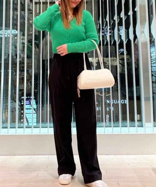 LACOSTE（ラコステ）の「UVカット クールマックスリブニットカーディガン（カーディガン/ボレロ・レディース・グリーン/ホワイト/ブラック/スカイブルー/ライトグレー・40/36/38/34）」の22枚目の写真