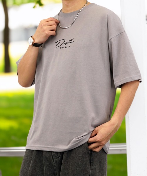 Burner(バーナー)の「【GROOVY STORE】ワイドシルエットミニロゴTシャツ 吸水速乾 UVカット(Tシャツ/カットソー・メンズ・ブラック/ブラック系その他2/グレイッシュベージュ/サックスブルー/ホワイト系その他2/ブラック系その他3/ダークグリーン/スミクロ/ミント/ネイビー/ホワイト/サーモンピンク/ホワイト系その他4/ホワイト系その他3・M/L/LL)」の10枚目の写真