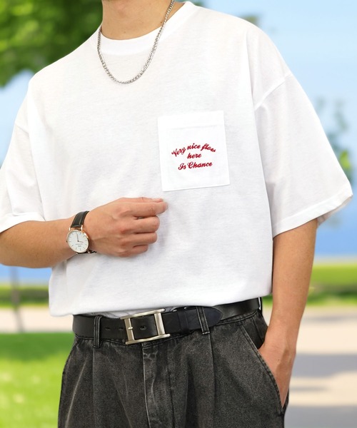 Burner(バーナー)の「【GROOVY STORE】ワイドシルエットミニロゴTシャツ 吸水速乾 UVカット(Tシャツ/カットソー・メンズ・ブラック/ブラック系その他2/グレイッシュベージュ/サックスブルー/ホワイト系その他2/ブラック系その他3/ダークグリーン/スミクロ/ミント/ネイビー/ホワイト/サーモンピンク/ホワイト系その他4/ホワイト系その他3・M/L/LL)」の4枚目の写真