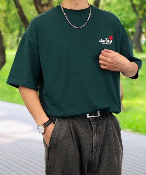 Burner(バーナー)の「【GROOVY STORE】ワイドシルエットミニロゴTシャツ 吸水速乾 UVカット(Tシャツ/カットソー・メンズ・ブラック/ブラック系その他2/グレイッシュベージュ/サックスブルー/ホワイト系その他2/ブラック系その他3/ダークグリーン/スミクロ/ミント/ネイビー/ホワイト/サーモンピンク/ホワイト系その他4/ホワイト系その他3・M/L/LL)」の11枚目の写真