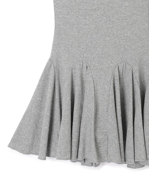 M DOLLY(エムドリー)の「off shoulder halter mini dress/オフショルダーホルターミニワンピース(ワンピース・レディース・グレー/ブラック・FREE)」の4枚目の写真