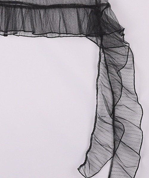 FANCY CLUB（ファンシークラブ）の「A'GEM/9 × .kom 『 FANCY CLUB/ファンシークラブ』 LACE SHIRRING LAYERED DRESS/レースシャーリング レイヤードドレス（キャミソール・レディース・ホワイト/ブラック・FREE）」の15枚目の写真