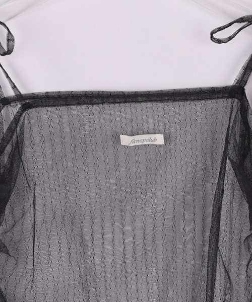 FANCY CLUB（ファンシークラブ）の「A'GEM/9 × .kom 『 FANCY CLUB/ファンシークラブ』 LACE SHIRRING LAYERED DRESS/レースシャーリング レイヤードドレス（キャミソール・レディース・ホワイト/ブラック・FREE）」の13枚目の写真