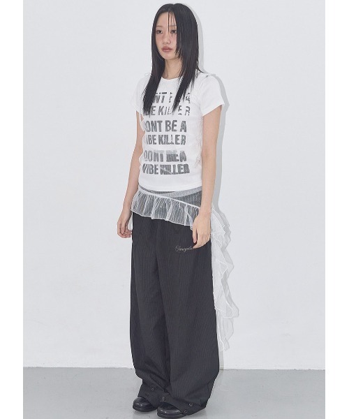 FANCY CLUB（ファンシークラブ）の「A'GEM/9 × .kom 『 FANCY CLUB/ファンシークラブ』 LACE SHIRRING LAYERED DRESS/レースシャーリング レイヤードドレス（キャミソール・レディース・ホワイト/ブラック・FREE）」の9枚目の写真