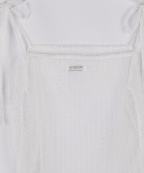 FANCY CLUB（ファンシークラブ）の「A'GEM/9 × .kom 『 FANCY CLUB/ファンシークラブ』 LACE SHIRRING LAYERED DRESS/レースシャーリング レイヤードドレス（キャミソール・レディース・ホワイト/ブラック・FREE）」の18枚目の写真