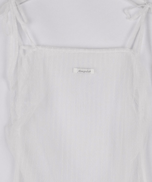 FANCY CLUB（ファンシークラブ）の「A'GEM/9 × .kom 『 FANCY CLUB/ファンシークラブ』 LACE SHIRRING LAYERED DRESS/レースシャーリング レイヤードドレス（キャミソール・レディース・ホワイト/ブラック・FREE）」の20枚目の写真