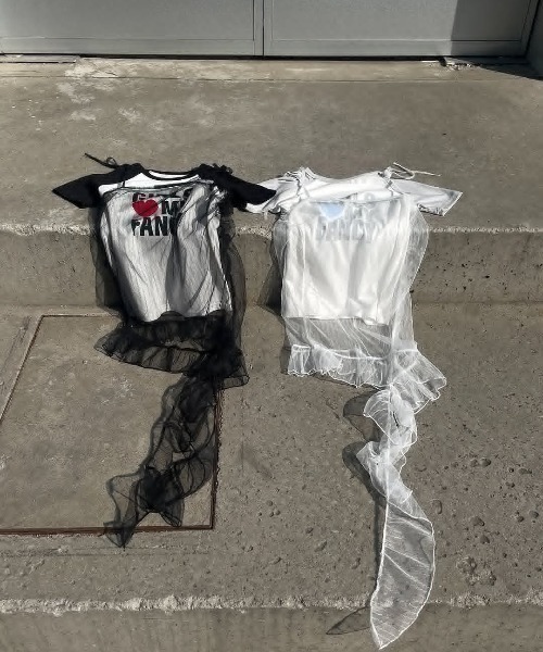 FANCY CLUB（ファンシークラブ）の「A'GEM/9 × .kom 『 FANCY CLUB/ファンシークラブ』 LACE SHIRRING LAYERED DRESS/レースシャーリング レイヤードドレス（キャミソール・レディース・ホワイト/ブラック・FREE）」の22枚目の写真