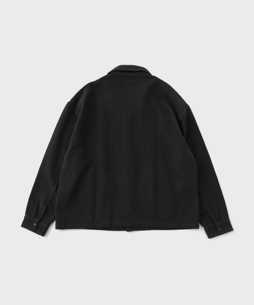 SEEALL（シーオール）の「【SEEALL / シーオール】 OPEN COLLAR SHIRTS SAU53/ SH386P/ I-002（シャツ/ブラウス・メンズ・ブラック・46/48）」の2枚目の写真