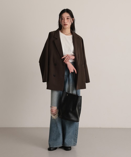 attiree(アティレー)の「【M/L展開】【UVカット】ベーシックTシャツ(Tシャツ/カットソー・レディース・ブラック/ネイビー/ホワイト・LARGE/MEDIUM)」の21枚目の写真