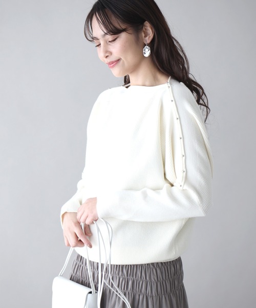 tシャツ お洒落感あり ゆるっと綺麗なスタッズドルマン レディース お洒落感あり ゆるっと綺麗なスタッズドルマン（Tシャツ