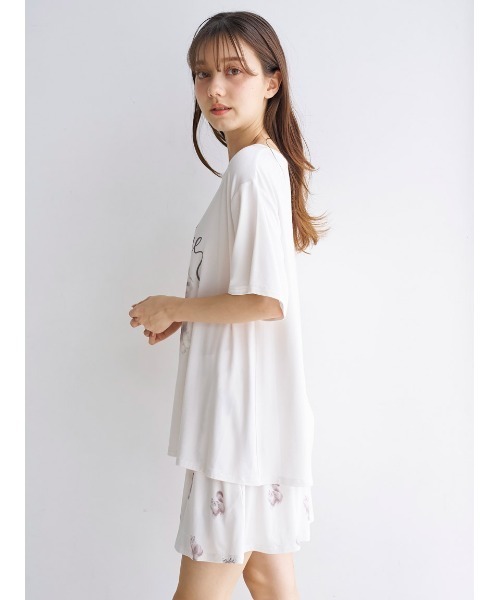 【本日発売】総柄　ワンピース　白　パジャマ　ダッフィー　ジェラートピケ ダッフィー＆フレンズ7人がすやすや眠る ジェラート ピケ総柄