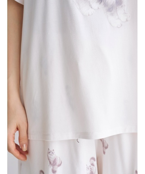 ジェラートピケ　CAT パジャマ　アイボリー GELATO PIQUE KIDS & BABY | 【NEW ARRIVAL】 2024WINTER