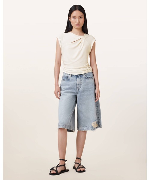 ALLSAINTS(オールセインツ)の「ROBIN SLEEVELESS JERSEY TOP | ROBIN ノースリーブ ジャージー トップ(Tシャツ/カットソー・レディース・ベージュ系その他・S/M/XS/L)」の5枚目の写真