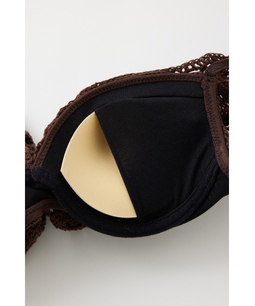 rienda（リエンダ）の「ショルダーフリルクロシェカップビキニ 水着（水着・レディース・ブラウン/ライトピンク/ホワイト・MEDIUM/X-SMALL/SMALL）」の7枚目の写真