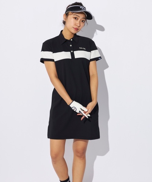 FILA GOLF（フィラゴルフ ）の「【FILA GOLF/フィラゴルフ】レディースワンピース　ゴルフ（ワンピース・レディース・ブラック/ブルー/ホワイト・MEDIUM/LARGE/X-LARGE/XX-LARGE/SMALL）」の3枚目の写真
