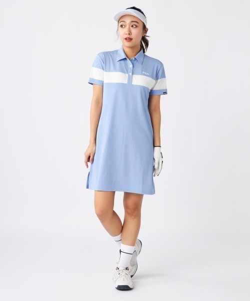 FILA GOLF（フィラゴルフ ）の「【FILA GOLF/フィラゴルフ】レディースワンピース　ゴルフ（ワンピース・レディース・ブラック/ブルー/ホワイト・MEDIUM/LARGE/X-LARGE/XX-LARGE/SMALL）」の5枚目の写真