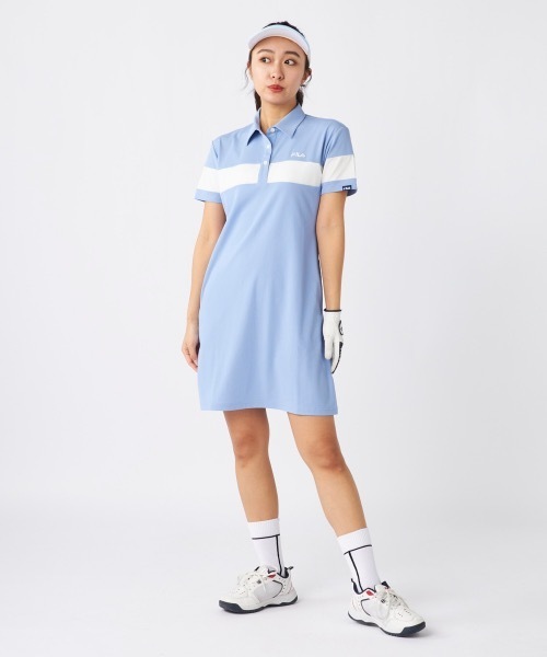 FILA GOLF（フィラゴルフ ）の「【FILA GOLF/フィラゴルフ】レディースワンピース　ゴルフ（ワンピース・レディース・ブラック/ブルー/ホワイト・MEDIUM/LARGE/X-LARGE/XX-LARGE/SMALL）」の6枚目の写真
