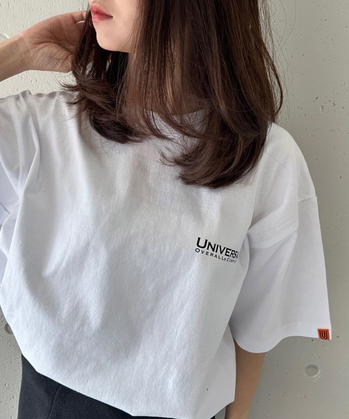 UNIVERSAL OVERALL（ユニバーサルオーバーオール）の「【UNIVERSAL OVERALL】U2513209TT 別注バックプリントTシャツ（Tシャツ/カットソー・メンズ・ホワイト/ブラック/ブラック系その他2・M/S/XL/L）」の4枚目の写真