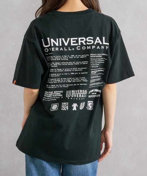 UNIVERSAL OVERALL（ユニバーサルオーバーオール）の「【UNIVERSAL OVERALL】U2513209TT 別注バックプリントTシャツ（Tシャツ/カットソー・メンズ・ホワイト/ブラック/ブラック系その他2・M/S/XL/L）」の17枚目の写真