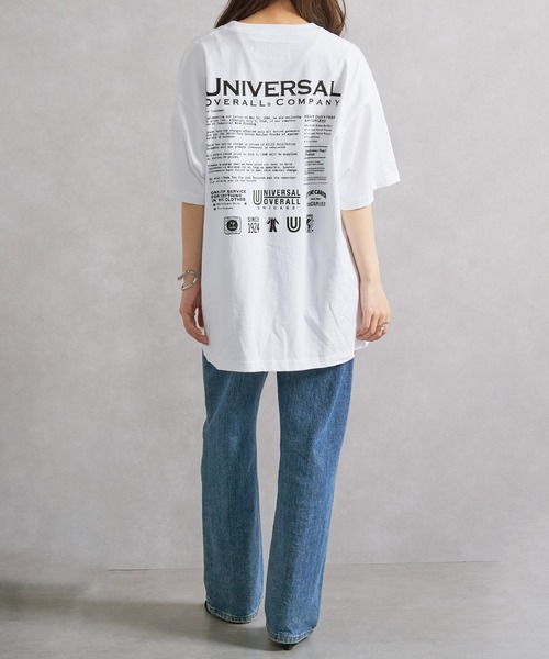 UNIVERSAL OVERALL（ユニバーサルオーバーオール）の「【UNIVERSAL OVERALL】U2513209TT 別注バックプリントTシャツ（Tシャツ/カットソー・メンズ・ホワイト/ブラック/ブラック系その他2・M/S/XL/L）」の15枚目の写真
