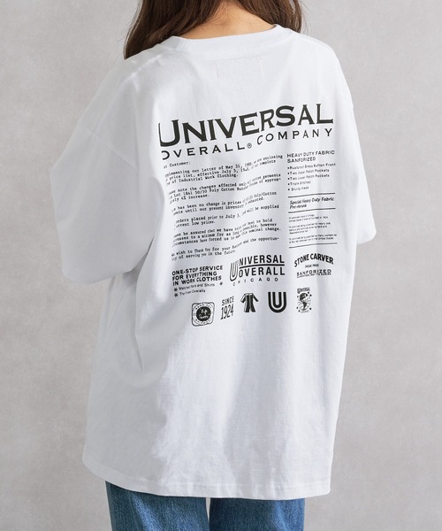 UNIVERSAL OVERALL（ユニバーサルオーバーオール）の「【UNIVERSAL OVERALL】U2513209TT 別注バックプリントTシャツ（Tシャツ/カットソー・メンズ・ホワイト/ブラック/ブラック系その他2・M/S/XL/L）」の11枚目の写真