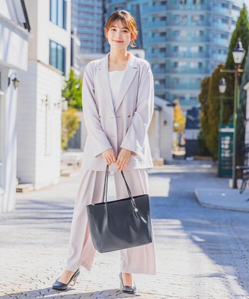 ITS'DEMO（イッツデモ）の「【通勤】仕切りA4トート（トートバッグ・レディース・ブラック/ライトベージュ/アイボリー/ブルー/グリーン系・00）」の8枚目の写真