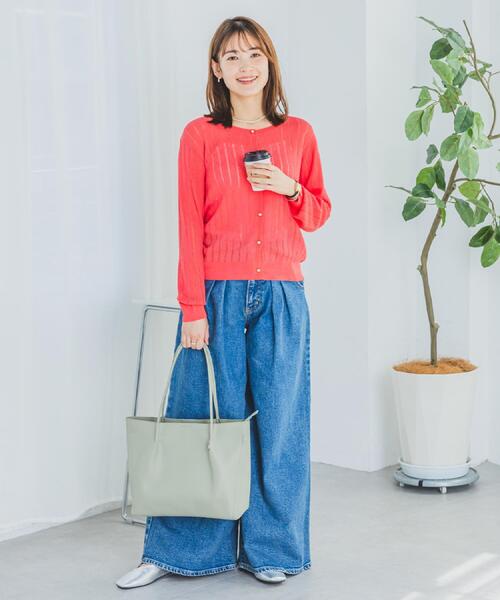 ITS'DEMO（イッツデモ）の「【通勤】仕切りA4トート（トートバッグ・レディース・ブラック/ライトベージュ/アイボリー/ブルー/グリーン系・00）」の11枚目の写真