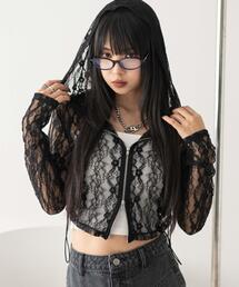 WEGO | WEGO/【25年春夏新作】レースダブルジップパーカー(カーディガン/ボレロ)