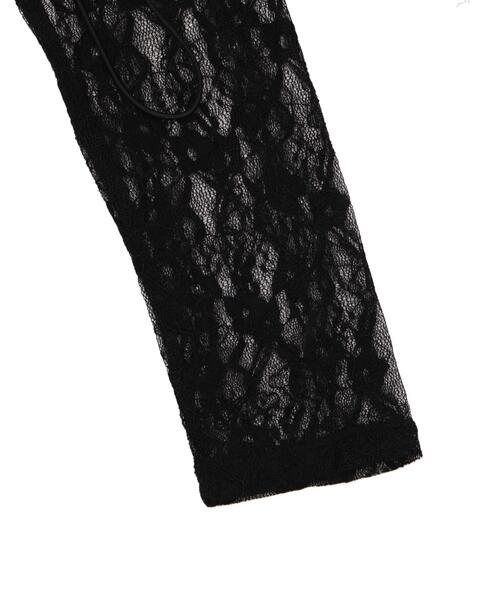 WEGO（ウィゴー）の「WEGO/レースダブルジップパーカー（カーディガン/ボレロ・レディース・ホワイト/ブラック・FREE）」の3枚目の写真