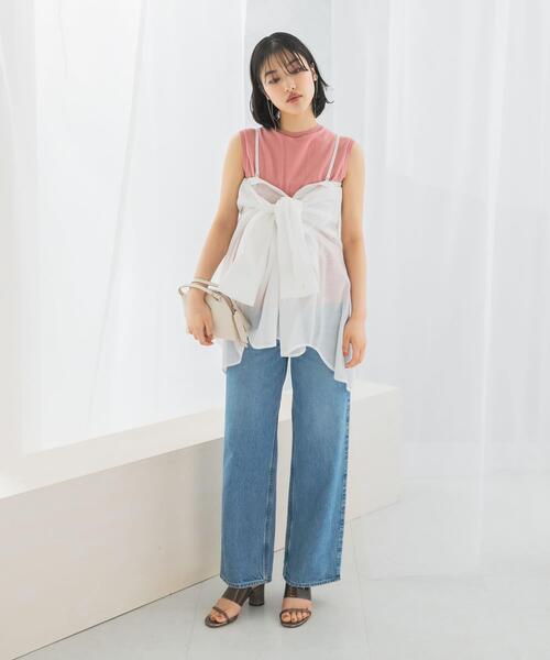 URBAN RESEARCH ROSSO WOMEN（アーバンリサーチ　ロッソ）の「リネンタッチイージーケアオーバーシャツ（シャツ/ブラウス・レディース・イエロー系その他/ホワイト/ブルー/ネイビー・FREE）」の7枚目の写真