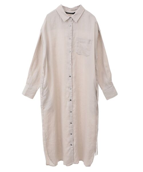 YECCA VECCA / 2wayフレンチリネンロングシャツワンピース YECCA VECCA｜2wayフレンチリネンロングシャツワンピース