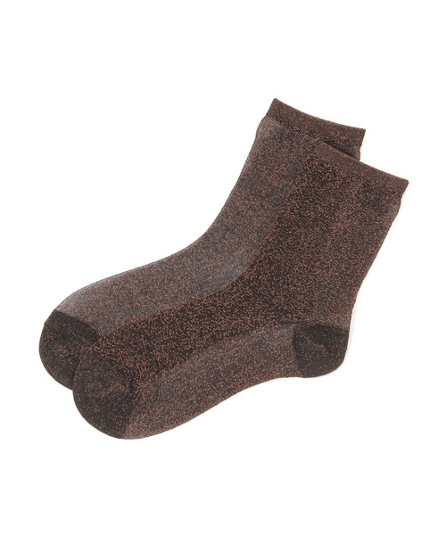 GLOBAL WORK（グローバルワーク）の「抗菌防臭柄ラメソックス/325541（ソックス/靴下・レディース・カーキ/ライトグレー/ブラウン/ピンク/ベージュ/グレー系その他5・FREE）」の4枚目の写真