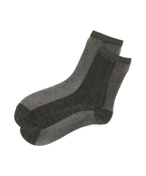 GLOBAL WORK（グローバルワーク）の「抗菌防臭柄ラメソックス/325541（ソックス/靴下・レディース・カーキ/ライトグレー/ブラウン/ピンク/ベージュ/グレー系その他5・FREE）」の3枚目の写真