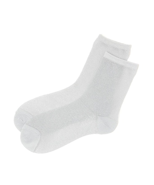 GLOBAL WORK（グローバルワーク）の「抗菌防臭柄ラメソックス/325541（ソックス/靴下・レディース・カーキ/ライトグレー/ブラウン/ピンク/ベージュ/グレー系その他5・FREE）」の2枚目の写真