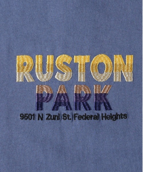Right-on(ライトオン)の「タイポグラフィック刺繍Tシャツ(Tシャツ/カットソー・メンズ・ブルー/ホワイト/キナリ・M/L/XL)」の5枚目の写真