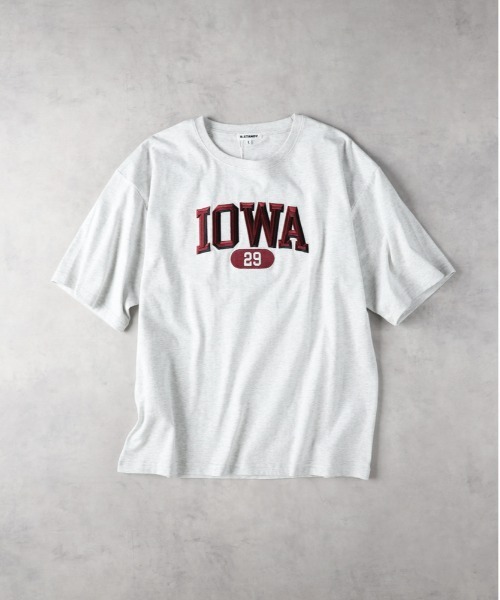 Right-on(ライトオン)の「タイポグラフィック刺繍Tシャツ(Tシャツ/カットソー・メンズ・ブルー/ホワイト/キナリ・M/L/XL)」の8枚目の写真