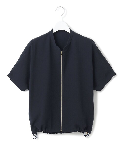23区 S(ニジュウサンクチイサイサイズ)の「【一部店舗限定/吸水速乾/UVカット/接触冷感】ストレッチジョーゼット フレンチスリーブ ブルゾン(ブルゾン・レディース・ベージュ系/ネイビー系/ブラック系・32)」の13枚目の写真